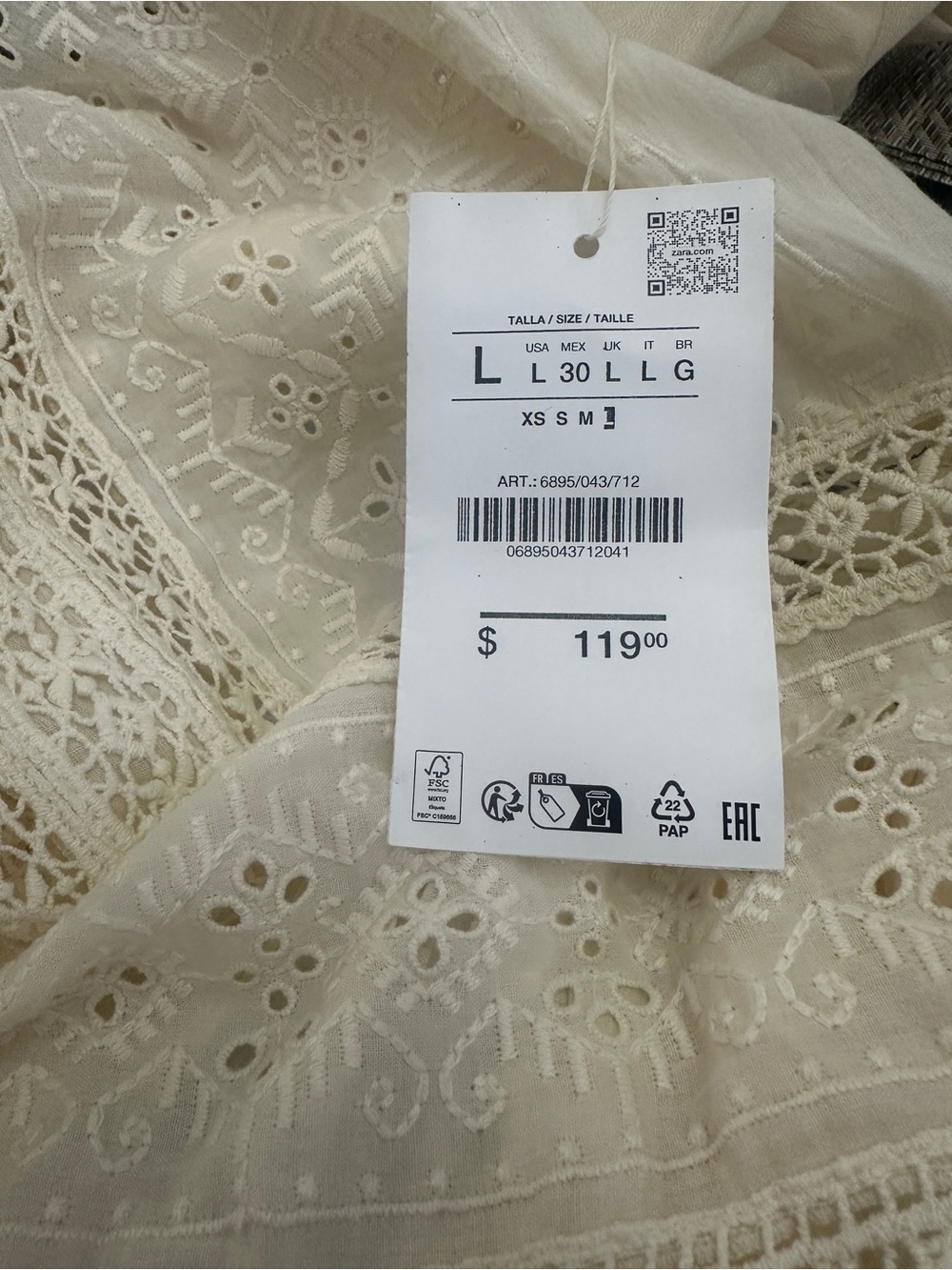 Zara Cream Lace Halter Wide-Leg Jumpsuit - Picture 5 of 6